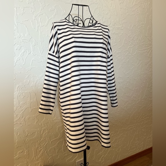 Fat Face Tops - Fat Face Blue and White Striped Tunic Top